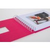 HNFD Spiraalalbum buldana fuchsia geribd 23x17 cm 40 witte paginas