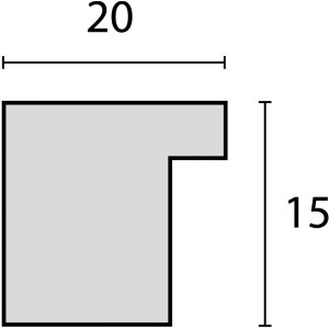 Houten lijst Regent 10x15 cm wit