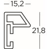 Walther Kunststof lijst Steel Style 10,5x15 cm zilver met passepartout 7x10 cm