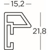 Staal Stijl Plastic Lijst 10,5x15 cm wit