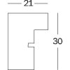 Walther 3d Houten Lijst Stockholm wit 40x40 cm met Passepartout 30x30 cm