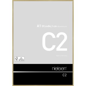 Aluminium lijst c2 structuur goud mat 60x84 cm