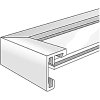 Aluminium lijst c2 structuur notelaar mat 10x15 cm