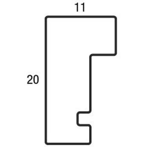 Henzo Houten lijst Viola met passe-partout 10x15 cm tot 50x70 cm