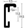 Aluminium lijst Classic geanodiseerd zwart 60x84 cm