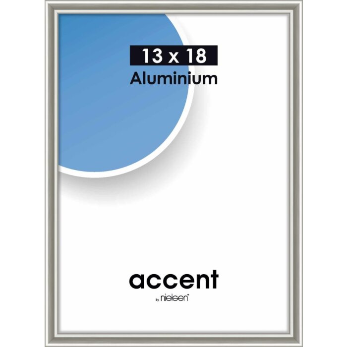 Accent Aluminium Fotolijst, 13x18 cm, Parel Mercurius