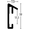 Aluminium lijst Pixel 15x20 cm zilver glanzend