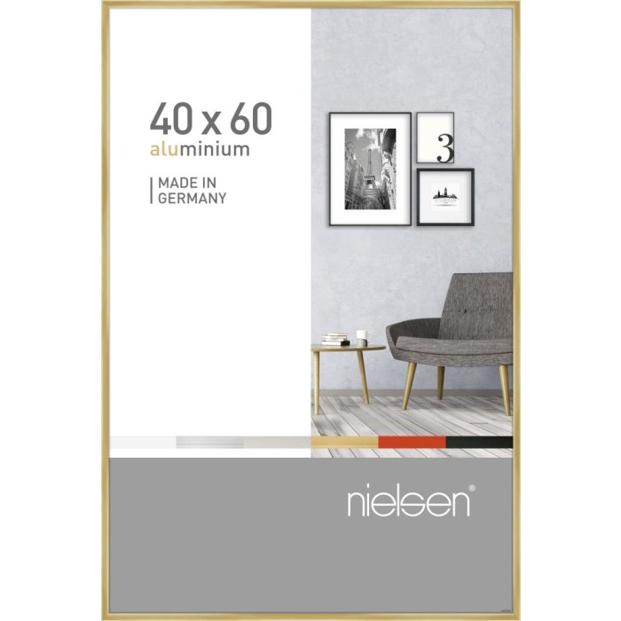 Nielsen Aluminium lijst Pixel 40x60 cm goud glanzend