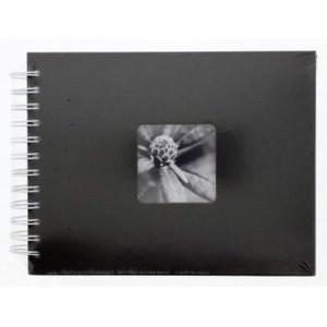 Spiraal Album Fine Art, 24x17 cm, 50 witte paginas, zwart