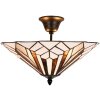 Plafondlamp Tiffany Clayre en Eef 5ll-5896 - ø 40x28 cm E14-max. 2x40 Watt wit