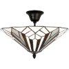 Plafondlamp Tiffany Clayre en Eef 5ll-5896 - ø 40x28 cm E14-max. 2x40 Watt wit