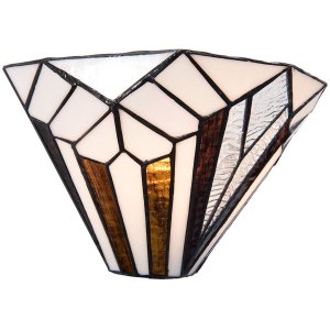 Wandlamp Tiffany Clayre & Eef 5LL-5898 - 31x16x16 cm - E14-Max. 1x40 Watt wit