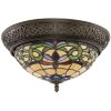 Plafondlamp Tiffany Clayre en Eef 5ll-5909 - ø 38x20 cm - e14 - Max.2x40 Watt multi