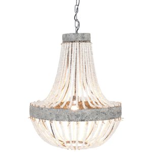 Hanglamp Clayre en Eef 5lmp197 - ø 54x72 cm grijs