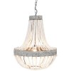 Hanglamp Clayre en Eef 5lmp197 - ø 54x72 cm grijs