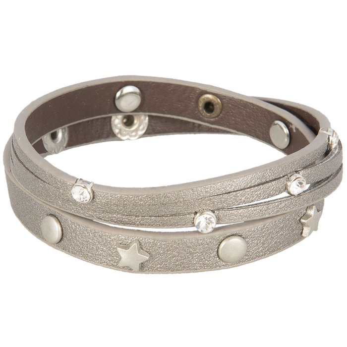 Sterren en stenen armband Clayre en Eef jzbr0303g - grijs