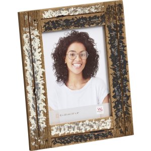 Houten Fotolijst Dupla 15x20 cm creme-blauw