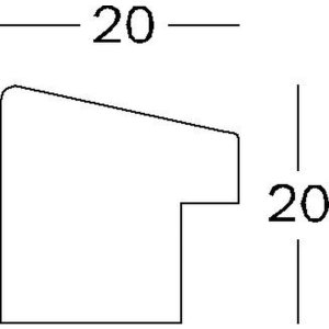 Fiorito houten lijst 40x40 cm wit