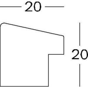 Fiorito houten lijst 30x30 cm donker eiken