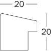 Fiorito houten lijst 20x20 cm donker eiken