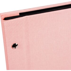 Schroefalbum Bella Vista rosé 30x25 cm zwarte paginas