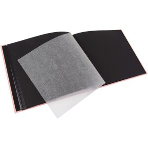 Schroefalbum Bella Vista rosé 30x25 cm zwarte paginas