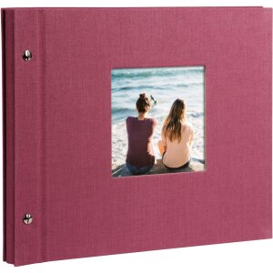 Schroef Album Bella Vista fuchsia 30x25 cm witte paginas