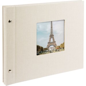 Schroefalbum Bella Vista zandgrijs 30x25 cm witte paginas