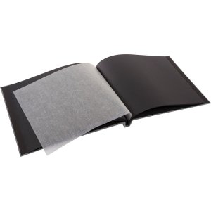 Schroefalbum Bella Vista grijs 39x31 cm zwarte paginas