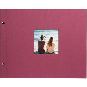 Schroef Album Bella Vista fuchsia 39x31 cm witte paginas