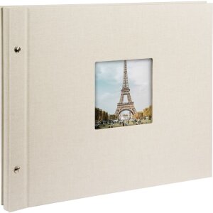 Schroefalbum Bella Vista zandgrijs 39x31 cm witte paginas