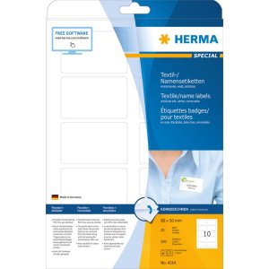 Herma speciale naametiketten, verwijderbaar, a4, 80 x 50 mm, wit, deelbaar, gemaakt van acetaatzijde, bedrukbaar