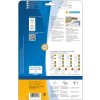 Herma speciale gekleurde etiketten a4, 105 x 37 mm, blauw verwijderbaar papier mat