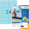 Herma speciale gekleurde etiketten a4, 105 x 42,3 mm, blauw, permanente kleefstof