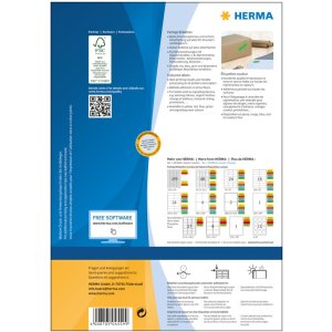 Herma speciale gekleurde etiketten a4, 105 x 42,3 mm, groen, permanente kleefstof