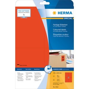 Herma speciale gekleurde etiketten a4, 105 x 148 mm,...