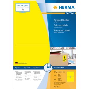 Herma speciale gekleurde etiketten a4, 199,6 x 143,5 mm,...