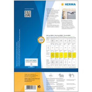 Herma speciale Weerbestendige outdoor folie-etiketten a4, 63,5 x 33,9 mm, wit, zeer sterke kleefkracht, rekbaar