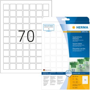 Herma speciaal Verwijderbare etiketten a4, 24 x 24 mm,...