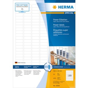 Herma speciale Power-etiketten a4, 25,4 x 10 mm, wit,...