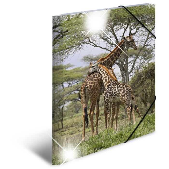 Herma Glossy Dieren a3 pp Giraffe map