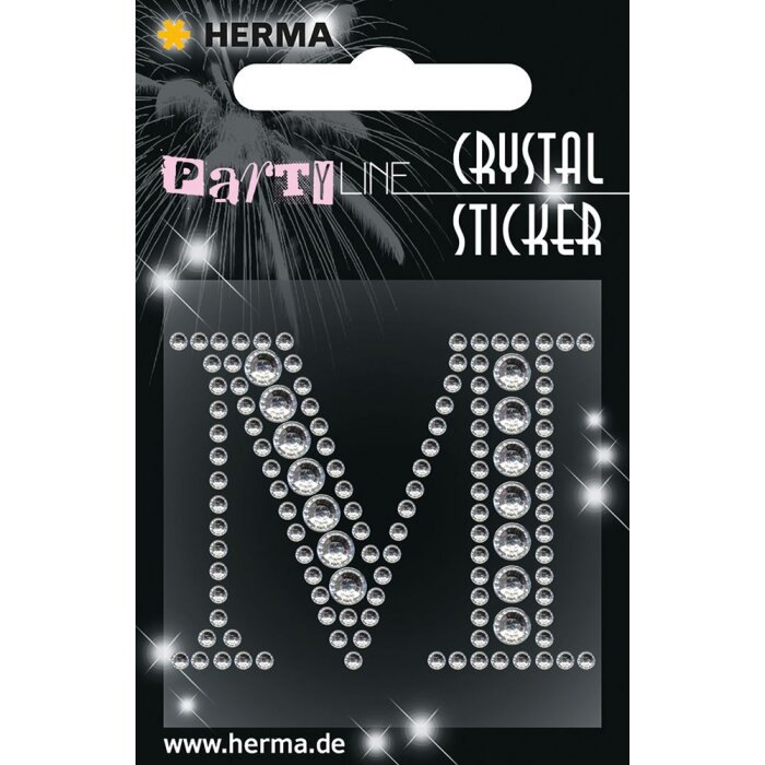 Herma FASHIONLine Crystal Sticker "M";"Herma Kristallen Sticker