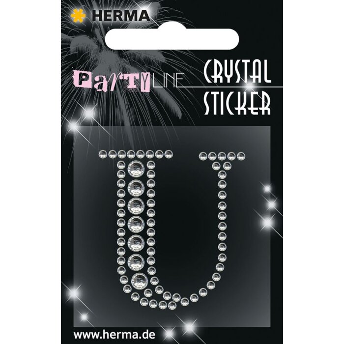 Herma FASHIONLine Crystal Sticker "U";"Herma Kristallen Sticker