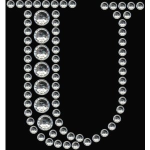 Herma FASHIONLine Crystal Sticker "U";"Herma Kristallen Sticker