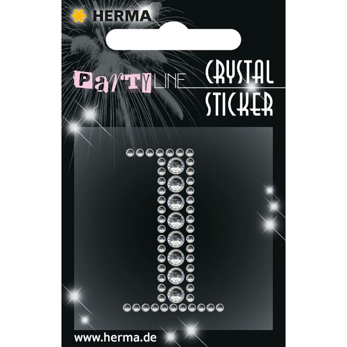 Herma FASHIONLine Crystal Sticker "1";"Herma Kristallen Sticker