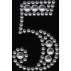 Herma FASHIONLine Crystal Sticker "5";"Herma Kristallen Sticker