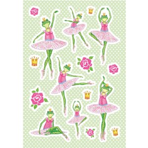 Herma magische sticker kikker ballerina, folie geglazuurd