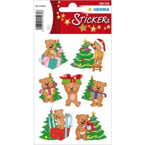 Herma decor Sticker Kerstberen