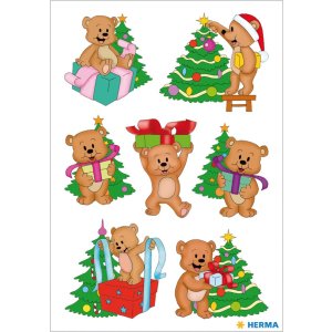 Herma decor Sticker Kerstberen