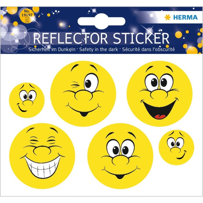 Herma Reflector sticker Happy Face